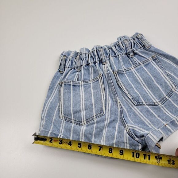 Pacsun High Rise Mommy Shorts Button up  size Small Pin Stripe - Picture 5 of 8
